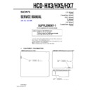 Sony HCD-HX3, HCD-HX5, HCD-HX7 (serv.man2) Service Manual