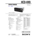 Sony HCD-HX9 Service Manual