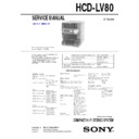 Sony HCD-LV80, LBT-LV80 Service Manual