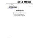 Sony HCD-LX10000 Service Manual