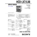 Sony HCD-LX7, HCD-LX8, LBT-LX7, LBT-LX8 Service Manual