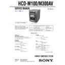 hcd-m100, hcd-m300av service manual