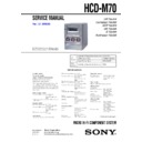 hcd-m70 service manual