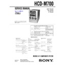 Sony HCD-M700 Service Manual