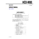 Sony HCD-M80 Service Manual