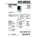 Sony HCD-MD555 Service Manual