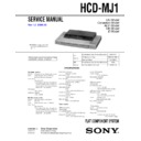 Sony HCD-MJ1, HCD-MJ1A Service Manual