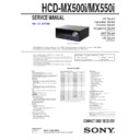Sony HCD-MX500I, HCD-MX550I Service Manual