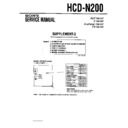 Sony HCD-N200 (serv.man3) Service Manual