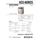 hcd-nxm2d service manual