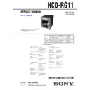 Sony HCD-RG11, MHC-RG11 Service Manual