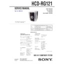 Sony HCD-RG121, MHC-RG121 Service Manual