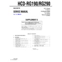 hcd-rg190, hcd-rg290 service manual