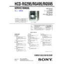 Sony HCD-RG295, HCD-RG495, HCD-RG595, MHC-RG295, MHC-RG495, MHC-RG595 Service Manual