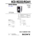 Sony HCD-RG333, HCD-RG441, MHC-RG333, MHC-RG441 Service Manual