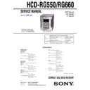 Sony HCD-RG550, HCD-RG660, MHC-RG550, MHC-RG660 Service Manual