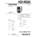 Sony HCD-RG555, MHC-RG555 Service Manual