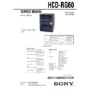 Sony HCD-RG60, MHC-RG60 Service Manual