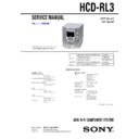 Sony HCD-RL3, MHC-RL3 Service Manual