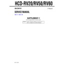 hcd-rv20, hcd-rv50, hcd-rv60 service manual