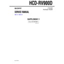 hcd-rv900d service manual
