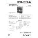 Sony HCD-RXD6AV, MHC-RXD6AV Service Manual