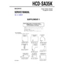 Sony HCD-SA35K Service Manual