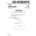 hcd-spz50, hcd-spz70 service manual