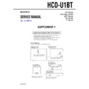 Sony HCD-U1BT Service Manual