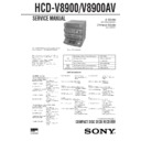 Sony HCD-V8900, HCD-V8900AV, LBT-V8900AV Service Manual