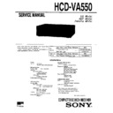 Sony HCD-VA550 Service Manual