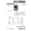 Sony HCD-VP800AV, MHC-VP800AV Service Manual