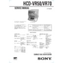 Sony HCD-VR50, HCD-VR50XR, HCD-VR70, LBT-VR50, LBT-VR50R Service Manual