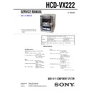 Sony HCD-VX222, MHC-VX222 Service Manual
