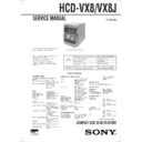 hcd-vx8j service manual