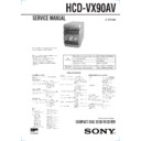 Sony HCD-VX90AV, MHC-VX90AV Service Manual