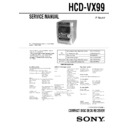 hcd-vx99, mhc-vx99 service manual