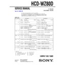 hcd-wz80d, mhc-wz80d service manual