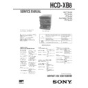 Sony HCD-XB8, LBT-XB8AV, MDS-B5 Service Manual