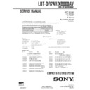 Sony HCD-XB800AV, LBT-DR7AV, LBT-XB800AV Service Manual