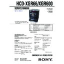 Sony HCD-XGR600, LBT-XGR600, LBT-XGR66 Service Manual