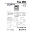Sony HCD-ZX10, MHC-ZX10 Service Manual
