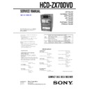 Sony HCD-ZX70DVD, MHC-ZX70DVD Service Manual