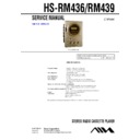 Sony HS-RM436, HS-RM439 Service Manual