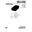 Sony HSA-V500 Service Manual