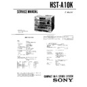 Sony HST-A10K, HST-A110K, HST-A11K Service Manual