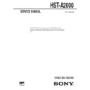 Sony HST-A2000, LBT-A2000R Service Manual