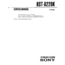 Sony HST-A220K, LBT-A220K Service Manual