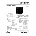 Sony HST-D205, LBT-D205, LBT-D205CD Service Manual