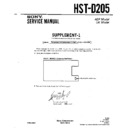 Sony HST-D205 Service Manual